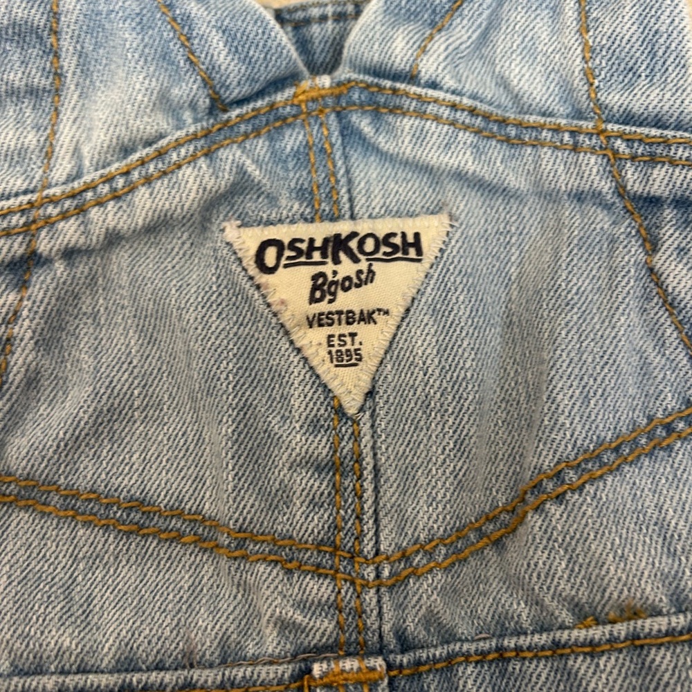 Oshkosh B'Gosh Baby Light Wash Denim‎ Overalls Size 9 Months - Picture 4 of 5